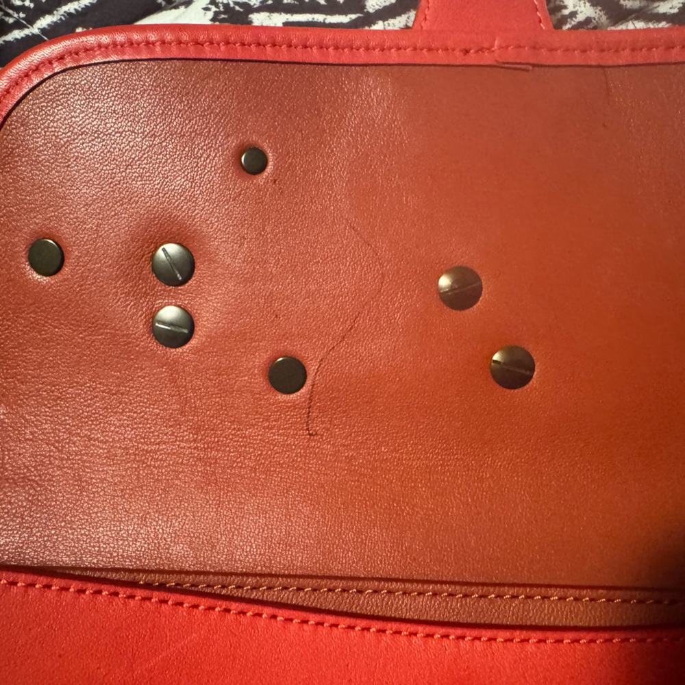 Coach Customized Red Leather Crossbody Bag - Picture 5 of 12